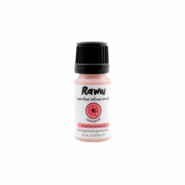 Raww Geranium Pure Essential Oil 10ml - OhYouLuckyDuck.com.au