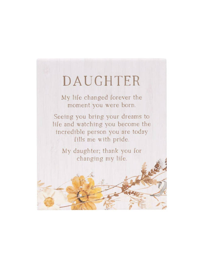 Splosh Rustic Meadow Daughter Verse Freestanding Plaque Gift 15 x 10CM