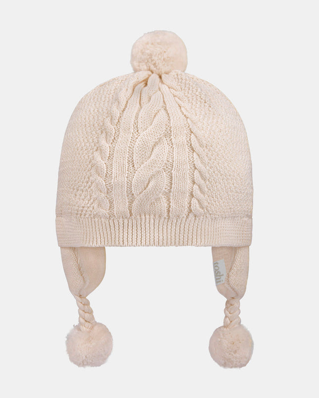 Toshi Organic Earmuff Yummy Beanie Oatmeal Size S