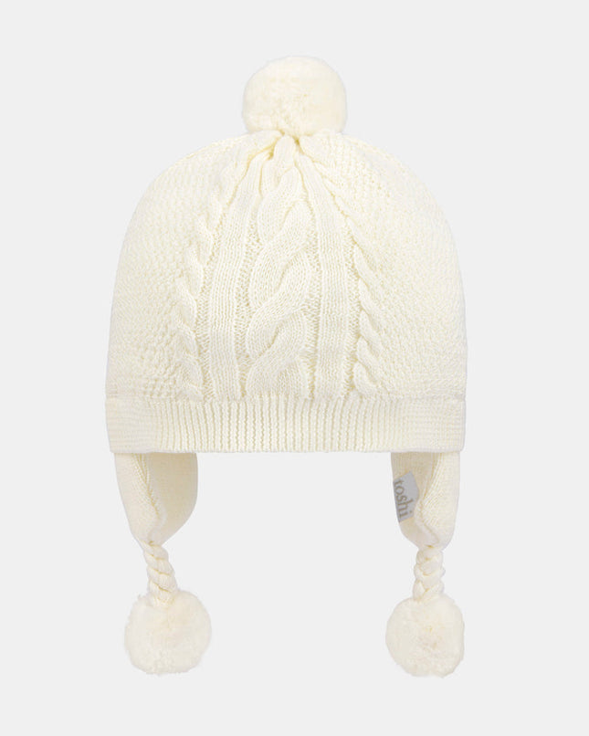 Toshi Organic Cotton Earmuff Yummy Beanie Cream Xs
