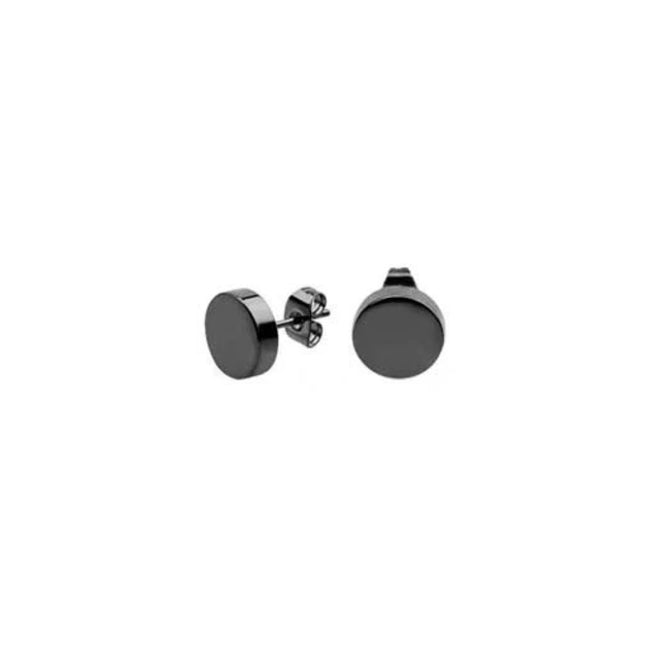 Rossan Black Disc Earrings Fe4852 6MM