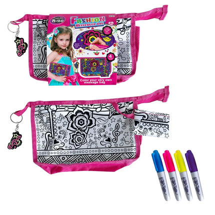 Kids Fashion Messenger Bag Colour Your Very Own Message Bag