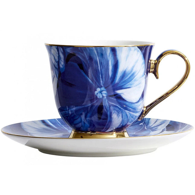 Ashdene Blooms New Bone China Cup and Saucer Moonlit