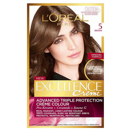 LOrÃ©al Paris Excellence Creme Permanent Hair Colour 5 Natural Brown