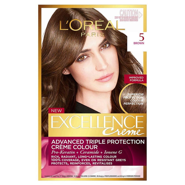 LOrÃ©al Paris Excellence Creme Permanent Hair Colour 5 Natural Brown