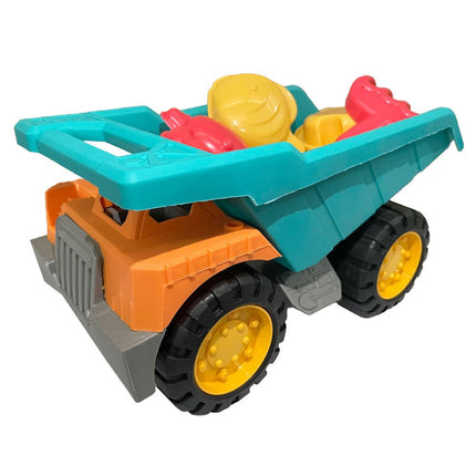 Lcorp 5pc Beach Toy Dump Truck Set For Toddlers With Sand Moulds And Wheels