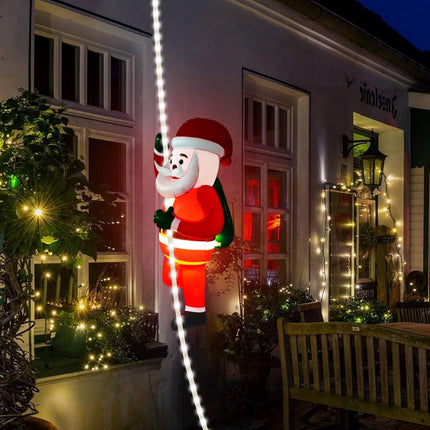 Christmas Inflatables Decorations Outdoor Climbing Santa Claus with 2.7FT