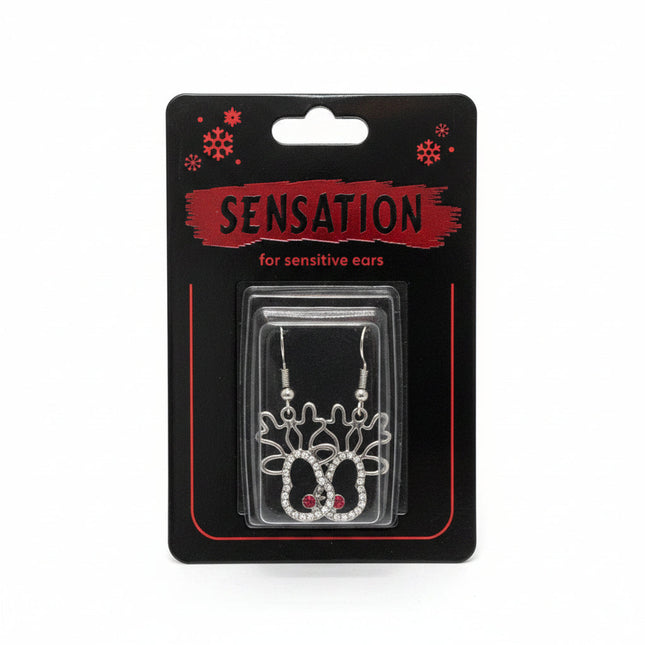Christmas Reindeer Drop Earrings