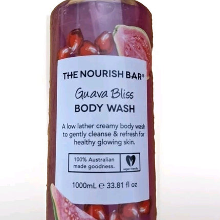 The Nourish Bar Guava Bliss Body Wash 1l Lather Cream Body Wash