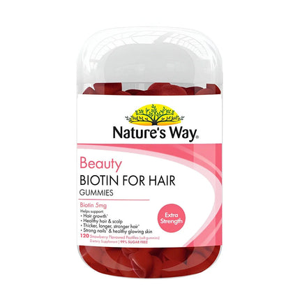 Nature's Way Beauty Biotin Gummies For Hair Skin And Nails 120 Gummies