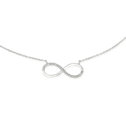 Sterling Silver Infinity Cubic Zirconia Necklace