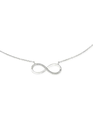 Sterling Silver Infinity Cubic Zirconia Necklace