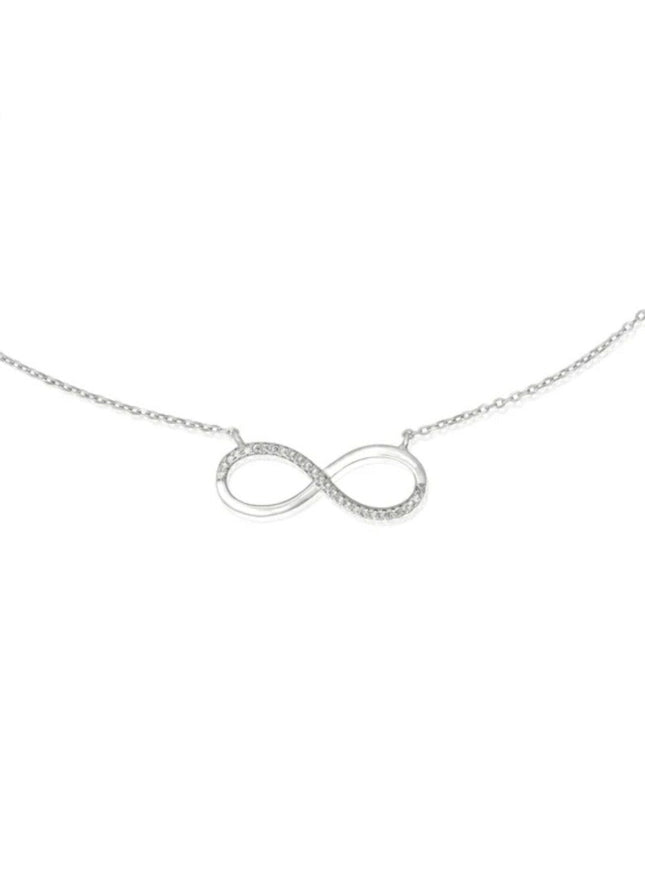 Sterling Silver Infinity Cubic Zirconia Necklace