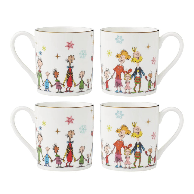 Lenox Park Avenue The Grinch Christmas Ceramic Mugs Set Of 4 14 Oz
