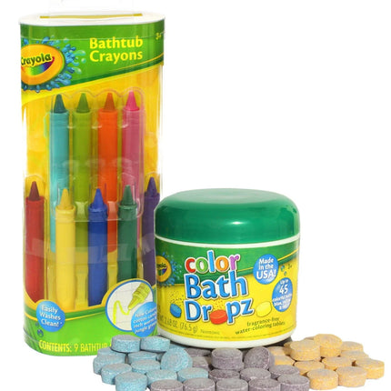 Crayola Bath Dropz Color Tablets And Bathtub Crayons