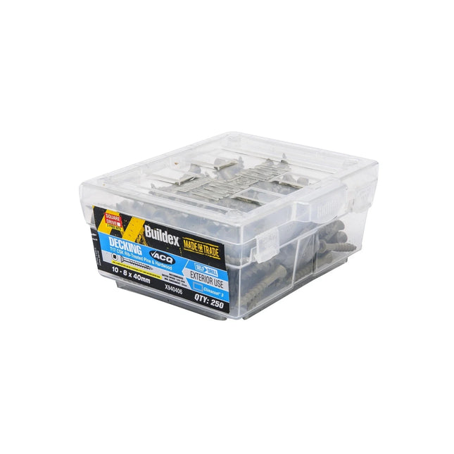 Buildex Screw 10-8X40mm 17 Square Decking Screws Bx250