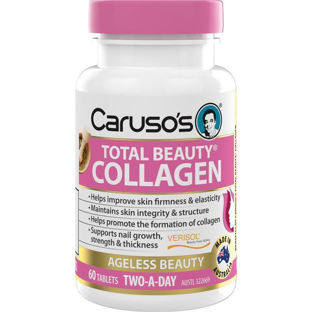 Carusos Total Beauty Collagen 60 Tablets NEW - OhYouLuckyDuck.com.au