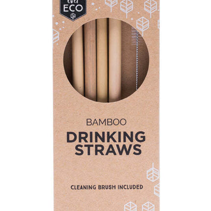 Ever Eco Bamboo Straws 4 Pack with Brush
