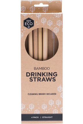 Ever Eco Bamboo Straws 4 Pack with Brush