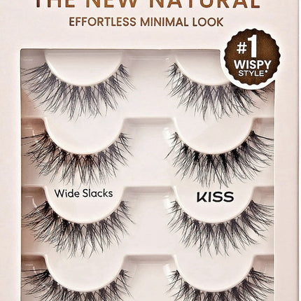 Kiss The New Natural Lashes Multipack with Pearl Earring 4 Pairs