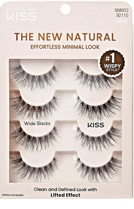 Kiss The New Natural Lashes Multipack with Pearl Earring 4 Pairs