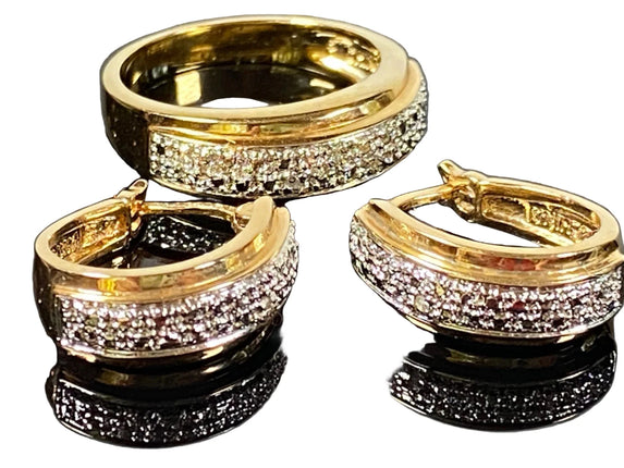 Sterling Silver Ross Ear Hinged Ring Gold Earrings 8mm