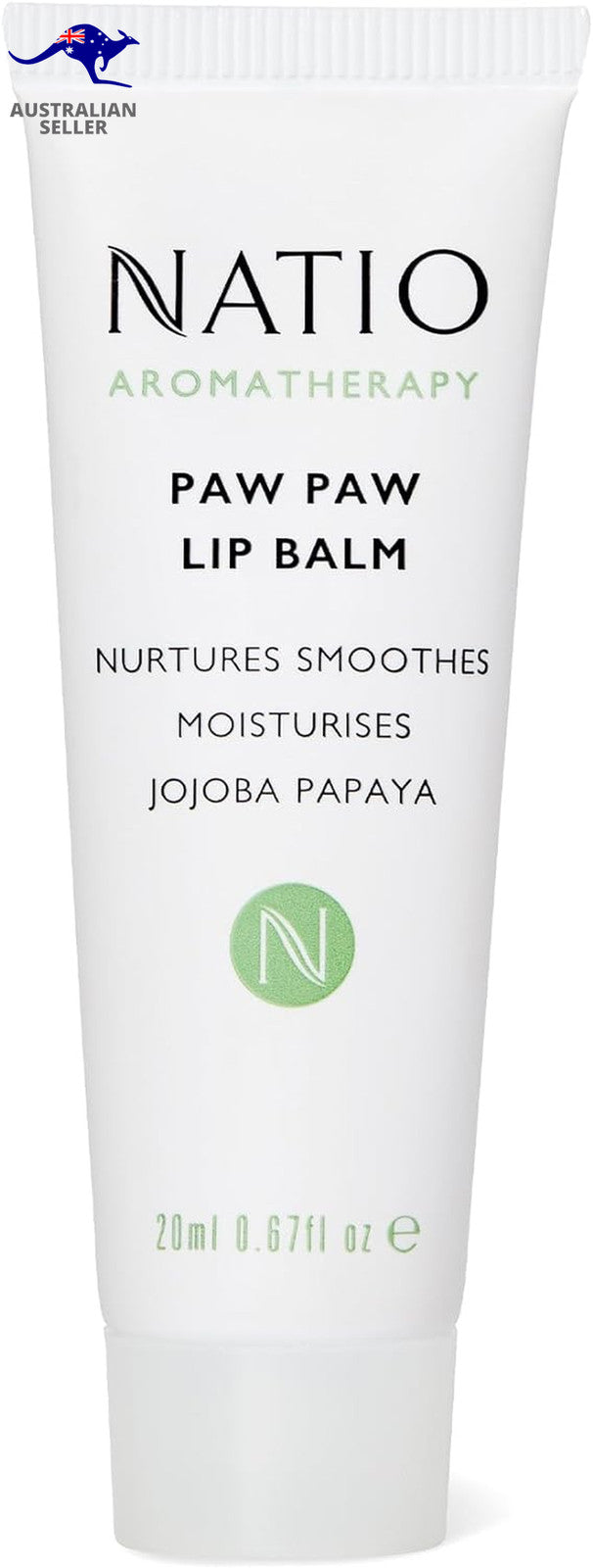Natio Paw Paw Lip Balm for Dry Chapped Lips 20G