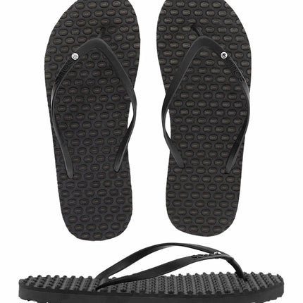 Souls Comfort Australian Massage Thongs Black Out Ladies M6/L8