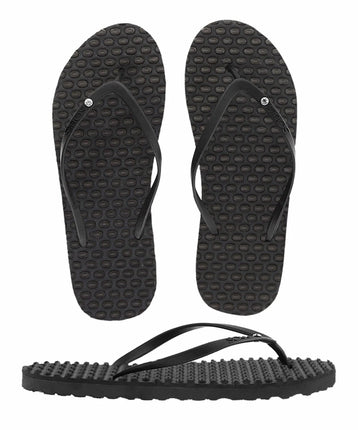 Souls Comfort Australian Massage Thongs Black Out Ladies M6/L8