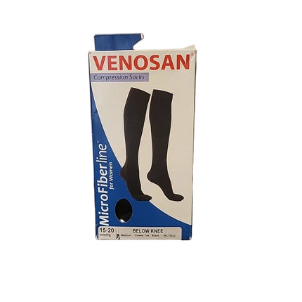 Venosan Microfiberline Below Knee Black Medium