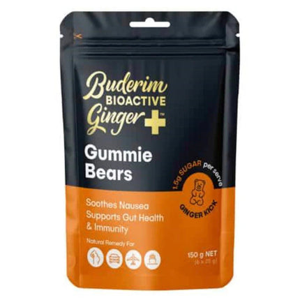 Buderim Bioactive Ginger Plus Hot Mini Bear Gummies 150G