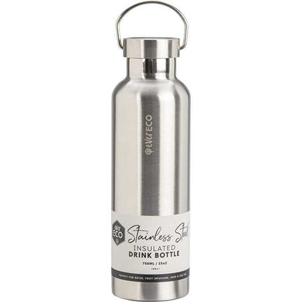Ever Eco Insulated Stainless Steel Bottle Brushed Stainless 750ML