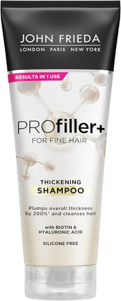John Frieda PROfiller Plus Thickening Shampoo with Biotin and Hyaluronic Acid for Fine Hair 250ML