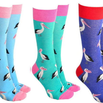 SOCK SOCIETY Pelicans Novelty Crew Socks One Size Fits Most