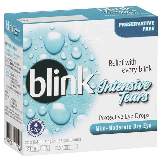 Blink Intensive Tears Lubricating Eye Drops 20 x 0.4ML