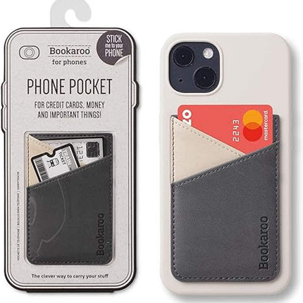 Bookaroo Phone Pocket Set Up Adhesive Card Holder and Stand for Notebooks
