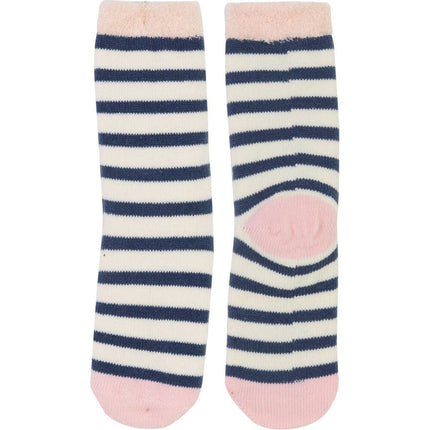 Wicked Sista Womens Cosy Stripe Socks Blue One Size
