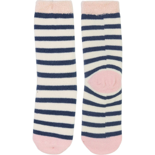 Wicked Sista Womens Cosy Stripe Socks Blue One Size