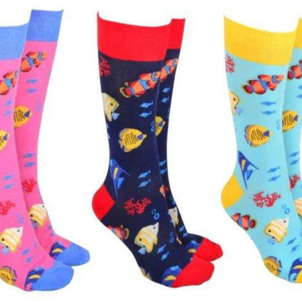 Sock Society Tropical Fish Novelty Crew Socks