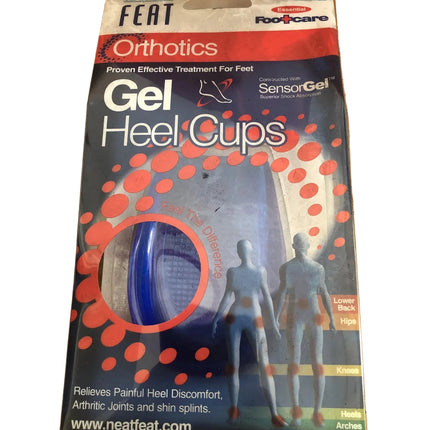 Neat Feat Gel Heel Cups for Heel Pain and Plantar Fasciitis Support Medium