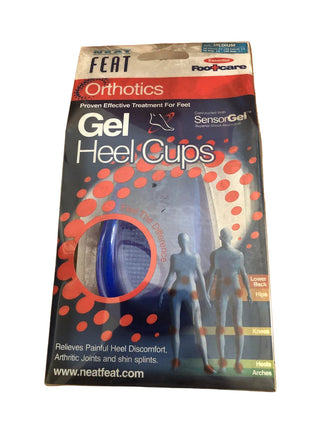Neat Feat Gel Heel Cups for Heel Pain and Plantar Fasciitis Support Medium
