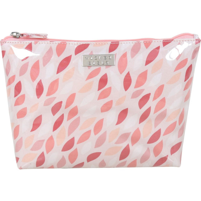 Wicked Sista Coral Leaves A Line Soft Cosmetic Bag Medium