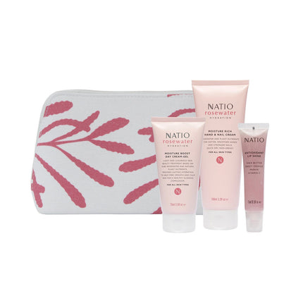 Natio Nurtured Christmas Gift Set with Hand Cream Shower Gel and Body Lotion 450ML