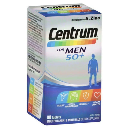 Centrum For Men 50+ Multivitamin Tablets 90 Pack