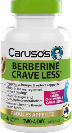 Carusos Berberine Crave less Tablets 42 Tabs
