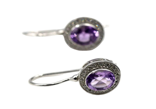 Studex System Hypoallergenic Surgical Steel Piercing Earrings Amethyst Cubic Zirconia 6MM