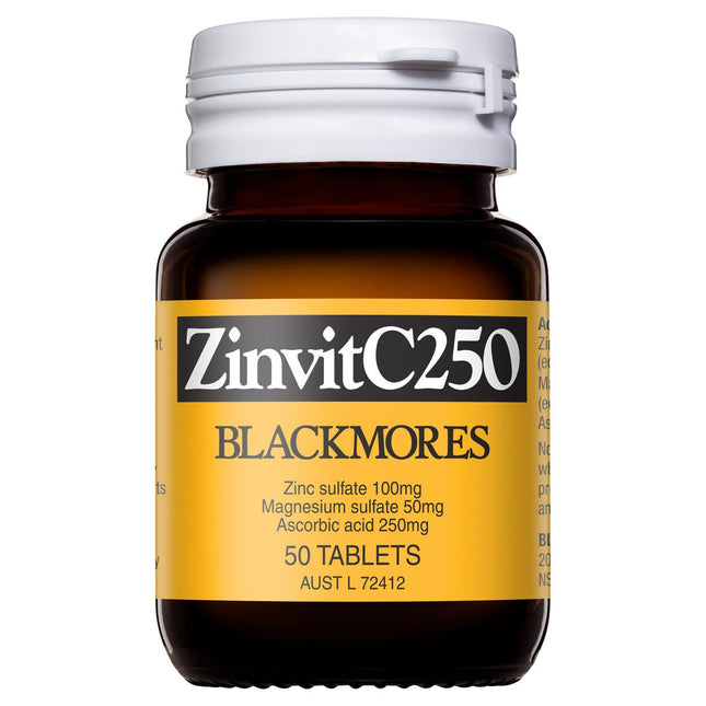 Blackmores Zinvit C 250 Immune Support Supplement 50 Tablets
