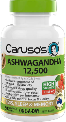 Caruso’s Ashwagandha 12500mg 50 Tabs