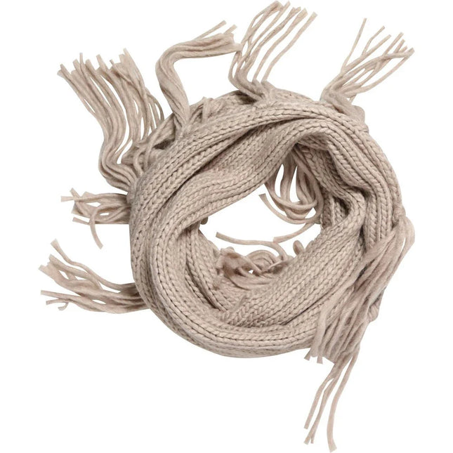 Wicked Sista Kirsty Snood With Tassels Winter Warmer Caramel