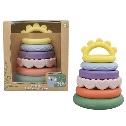 Koala Dream Silicone Kids Sensory Rainbow Stacking Teether